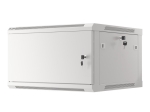 Комуникационен шкаф Lanberg rack cabinet 19" wall-mount 6U/600x600 for self-assembly with metal door grey (flat pack)