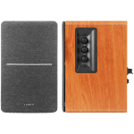 Edifier R1280DBs 2.0 Bookshelf Speakers, BT V5.1, Optical, Coaxial, RCA, 0.5-inch Tweeters, 4-inch Drivers, Sub-Out, 42W (RMS), Control Knobs and Remote Control, Brown