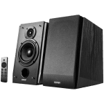 Edifier R1855DB 2.0 Bookshelf Speakers, BT V5.1, Optical, Coaxial, RCA, 0.75-inch Tweeters, 4-inch Drivers, Sub-Out, 70W (RMS), Control Knobs and Remote Control, Matte Black