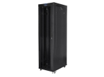 Комуникационен шкаф Lanberg rack cabinet 19" free-standing 47U/800x1000 (flat pack) with glass door lcd black v2