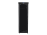 Комуникационен шкаф Lanberg rack cabinet 19" free-standing 47U/800x1000 (flat pack) with glass door lcd black v2