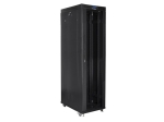 Комуникационен шкаф Lanberg rack cabinet 19" free-standing 47U/800x1000 (flat pack) with glass door lcd black v2
