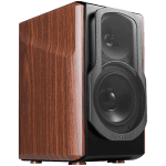 Edifier S2000MKIII Active Bookshelf Speakers, Bluetooth V5.0, Optical, Coaxial, Dual RCA Inputs, Planar diaphragm tweeters and aluminum diaphragm drivers, 130W (RMS), 4 EQ Presets, Control Knobs and Remote Control, Brown