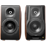 Edifier S3000MKII Active Bookshelf Speakers (2.0), Bluetooth V5.0, Balanced XLR, Optical, Coaxial, USB and Line inputs, Planar magnetic tweeters aluminum diaphragm bass drivers, 256W (RMS), Control knobs, Remote, Brown