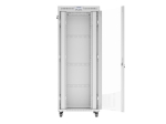 Комуникационен шкаф Lanberg rack cabinet 19" free-standing 42U/800x1000 (flat pack) with glass door lcd grey v2