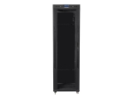 Комуникационен шкаф Lanberg rack cabinet 19" free-standing 42U/600x800 (flat pack) with glass door lcd black v2