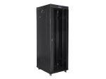 Комуникационен шкаф Lanberg rack cabinet 19" free-standing 37U/600x800 (flat pack) with glass door lcd black v2