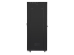 Комуникационен шкаф Lanberg rack cabinet 19" free-standing 27U/800x1200 (flat pack) with mesh door lcd black