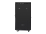 Комуникационен шкаф Lanberg rack cabinet 19" free-standing 27U/800x1200 (flat pack) with glass door lcd, Top with fan tray: included 4 fans, Black