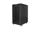 Комуникационен шкаф Lanberg rack cabinet 19" free-standing 22U/800x1000 (flat pack) with mesh door lcd black v2