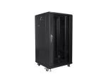 Комуникационен шкаф Lanberg rack cabinet 19" free-standing 22U/600x600 (flat pack) black