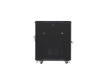 Комуникационен шкаф Lanberg rack cabinet 19" free-standing 15U/600x800 (flat pack) with mesh door black