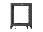 Комуникационен шкаф Lanberg open rack 19" 12U 600x600-1100 adjustable, black