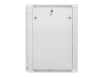 Комуникационен шкаф Lanberg rack cabinet 19" wall-mount 18U / 600x600 for self-assembly (flat pack), grey