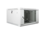 Комуникационен шкаф Lanberg rack cabinet 19" wall-mount 6U / 600x600 for self-assembly (flat pack), grey
