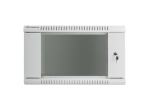 Комуникационен шкаф Lanberg rack cabinet 19" wall-mount 6U / 600x600 for self-assembly (flat pack), grey