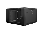 Комуникационен шкаф Lanberg rack cabinet 19" wall-mount 6U / 600x600 for self-assembly (flat pack), black