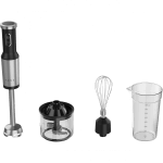 Hand Blender, 1200W in CB, Black, Tiger Teeth Cutter, Whisk, Food Processor, Cup