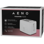 Electric Toaster, White, 220-240V, 50-60Hz, 780-930W, 2 slots, 3 modes, 7 browning levels