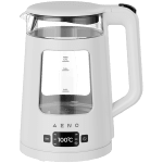 AENO Electric Kettle EK6: 1850-2200W, 2L, Strix, Square-shaped body, Transparent lid, High Resistant Glass, LED-Illumination, Auto Power Off, Dry tank Protection