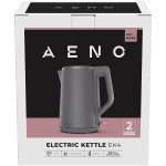 AENO Electric Kettle EK4: 1850-2200W, 1.5L, Strix, Double-walls, Non-heating body, Auto Power Off, Dry tank Protection