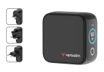 Зарядно устройство Verbatim Mini GaN Charger 65W with Display