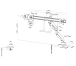 Стойка Neomounts Monitor arm 10-32" - gas spring - Topfix - 180°-stop