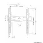 Стойка Neomounts Level-850 TV mount wall 40-75" - fixed - lockable - fast installation