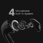 Слушалки HiFuture ChromeBuds Metallic Grey, Metallic Charge Case, 4 MICS ENC, Wireless 5.4, Up to 6 Hours Battery Life by one charge, IPX5, Ultra Bass, Up to 30 Hours Battery Life Combined