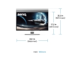 Монитор BenQ MOBIUZ EX271UZ 27", 4K OLED Gaming Monitor, 3840x2160, 166 PPI, 240Hz, 0.03ms, 4th Gen QD-OLED, Graphene Film, FreeSync Premium Pro, Color Vibrance, eARC, smart KVM, Eye Care, 2x HDMI (v2.1), DP, USB C PD 90W, USB hub, WHITE, 5.14kg