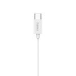 HAMA Слушалки "Season II" USB-C, накрайници, микрофон, защита от прегъване на кабел, бял