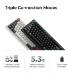 Безжична механичка клавиатура Keychron Q1 Ultra 8K Black - Silk POM Switch Banana