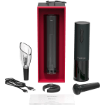 Bolsena, Electric wine opener with Prestigio Logo, aerator , vacuum preserver, Black color