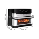 Уред за здравословно готвене Tefal EY922DE0 Easy Fry DUAL FLEX, stainless steel, 9L (2.5kg), 2700W, automatic programs (7), adjustable temp, manual mode