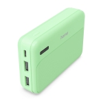 HAMA Външна батерия "Pocket 10", 10000 mAh, Изходи: 2x USB-A, зелена