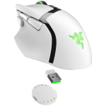 Razer Basilisk V3 Pro White, Wireless Gaming Mouse, True 30000 dpi, Focus Pro 30K Optical Sensor, Gen-3 Optical Mouse Switches, 11 programmable buttons, Razer Speedflex Cable USB Type C, 90-million Clicks