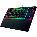 Razer Ornata V3 Tenkeyless, Low Profile Gaming Keyboard, US Layout, 8 Razer Chroma™ RGB Lighting Zones, Dedicated Media Keys, UV-coated ABS Keycaps, 1000 Hz Ultrapolling, Durable spill-resistant design, Braided fiber cable