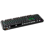 CANYON Hazard GK-6, Wired multimedia gaming keyboard with lighting effect, 108pcs rainbow LED, Numbers 104keys, EN double injection layout, cable length 1.8M, 450.5*163.7*42mm, 0.90kg, color black
