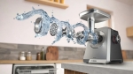 Месомелачка Bosch MFWS835M, SER8, Meat mincer, Blocking power: 2500W, 4,5 kg/min, 10-year motor, dishwasher safe, tomato press, kebbe att., sausage att., silver black