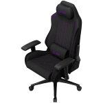 LORGAR CHA41, Ergonomic Gaming Chair Advanced, premium anti-stain fabric, Black/purple