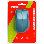 CANYON MW-11, 2.4 GHz  Wireless mouse ,with 3 buttons, DPI 1200, Battery:AAA*2pcs  ,Blue67*109*38mm 0.063kg