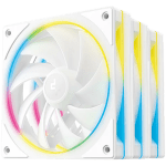 DeepCool FL12 SE 3IN1 WH, 3x120mm ARGB Fans, 8-pin Cable, PWM, Fluid Dynamic Bearing, PBT, 3 pack, ARGB Halo, White, R-FL12SE-WHAPN3-G, 3Y