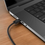 HAMA Кабел за зареждане "Fabric", USB-C - USB-C, 1 m, Nylon, черен