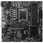 MSI PRO B760M-P DDR4, mATX, Socket 1700, Dual Channel DDR4 4800(OC)MHz, 1x PCIe x16 slots, 2x M.2 slots, 1x HDMI, 1x DP, 1x VGA, 1x USB 3.2 Gen 2 Type-C, 1x USB 3.2 Gen 1, 4x USB 2.0, 7.1 HD Audio, 1Gbps LAN, 3Y