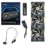 Вентилатори 3бр Lian Li UNI FAN SL Wireless ARGB PWM Reverse Blade - 120 mm Черен + Контролер