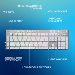 Геймърска безжична клавиатура Logitech G915 X LIGHTSPEED, Бяла - 920-012690