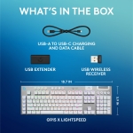 Геймърска безжична клавиатура Logitech G915 X LIGHTSPEED, Бяла - 920-012690